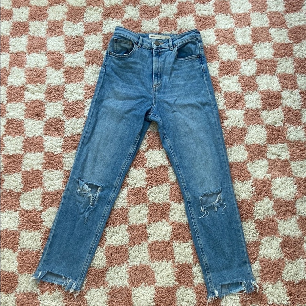 A-symmetrical Raw Hem Jeans ASOS